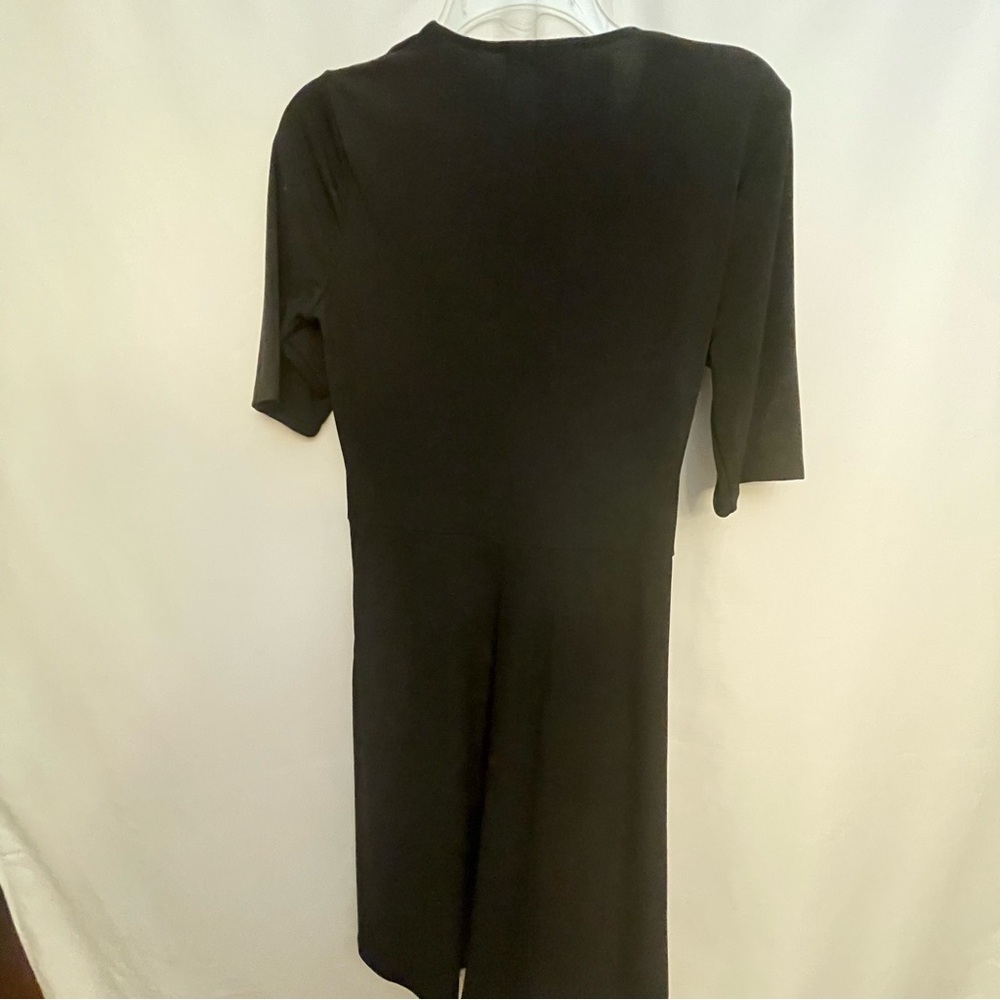 Jones New York Black Midi Dress V-Neck - Picture 4 of 4